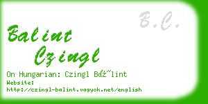 balint czingl business card